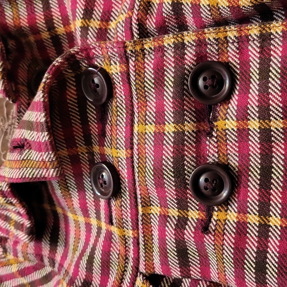Girl's plaid lined pea coat - Picture 4 of 6